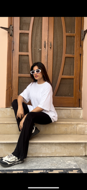 White Basic Cotton Oversized T-shirt