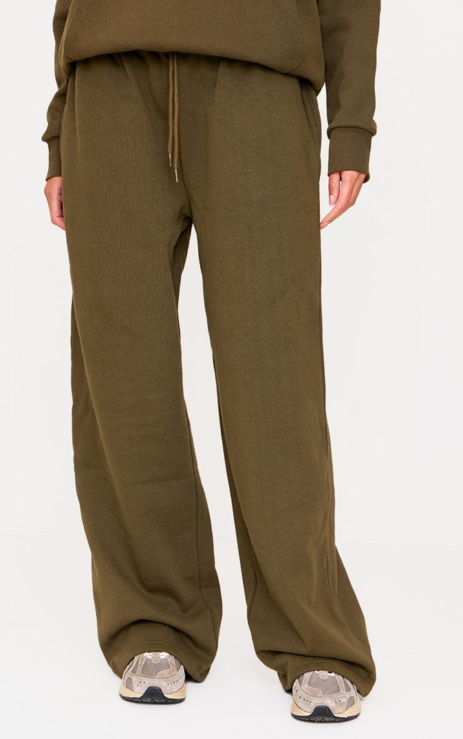 Olive Premium Thin Waistband Straight Leg Joggers