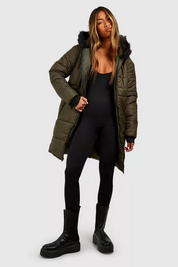 Faux Fur Trim  Parka