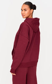 Burgundy Premium Basic Oversized Sweat Hoodie