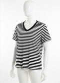 Striped V-Neck Casual T-Shirt