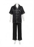 Silk Piping Detail Nightsuit PJ Set