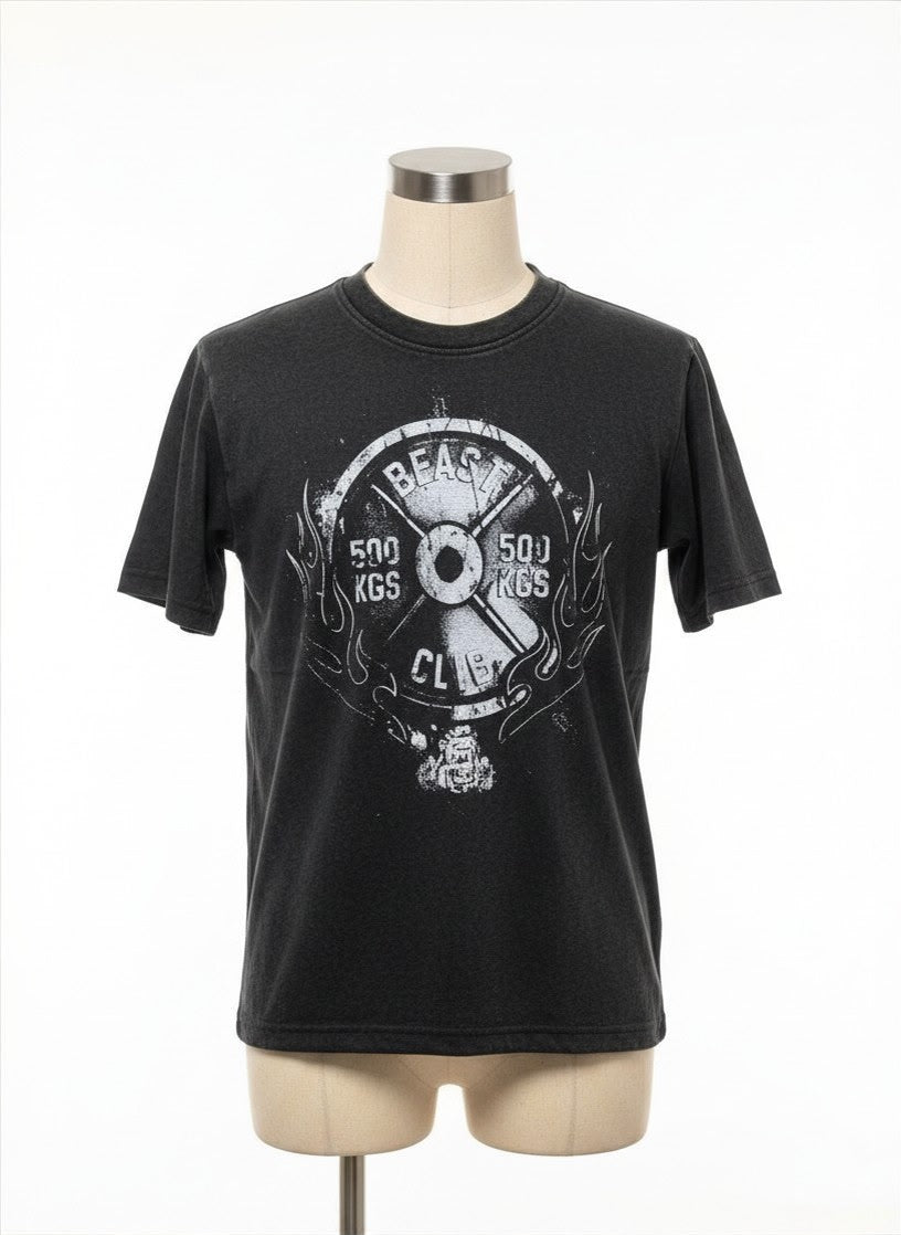 Acid Wash Printed T shirt