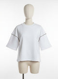 Piping Detail Oversized T Shirt