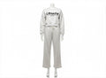 Cotton Fleece Boxy Crop Sweatshirt & Wide Leg Trouser Set