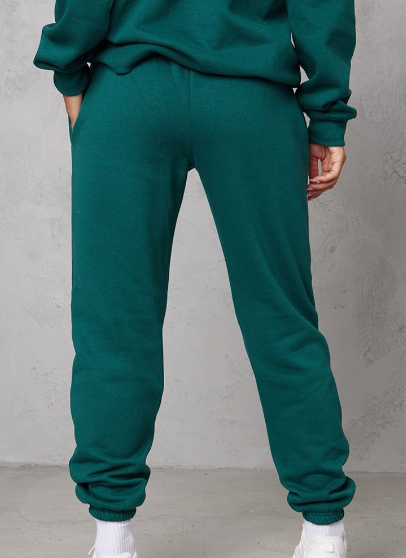 Forest Green Logo Print Cuffed Joggers