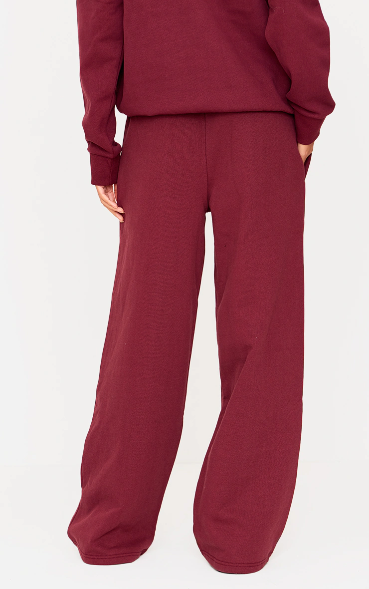 Burgundy Premium Thin Waistband Straight Leg Joggers