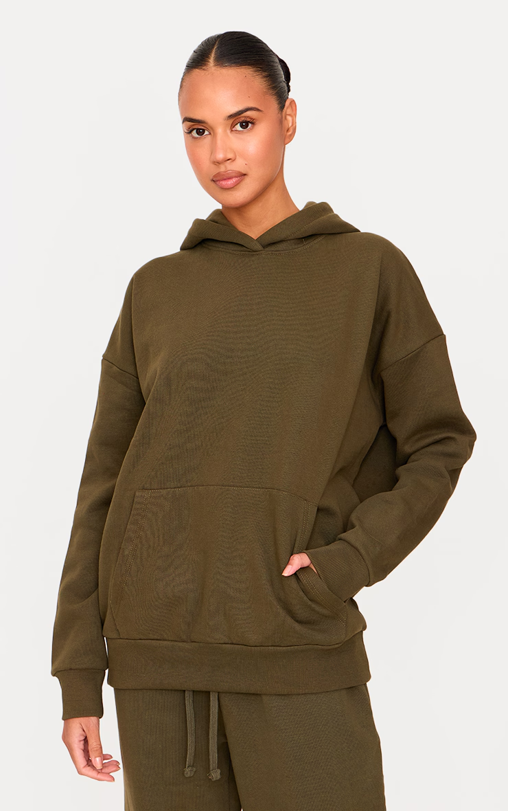 Olive Premium Basic Oversized Sweat Hoodie