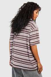 BASIC COTTON OVERSIZED STRIPED T-SHIRT